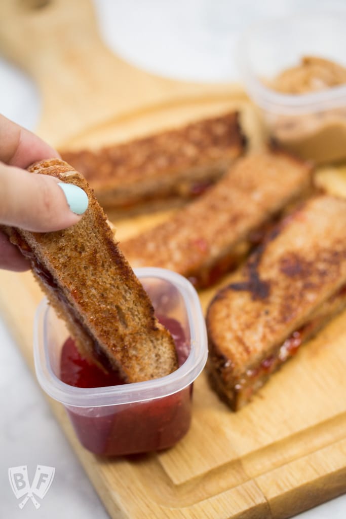 #AD Grilled PB&J Sticks: Grilled cheese sandwiches don't get to have all the fun - take your everyday peanut butter and jelly sandwich to the next level by grilling + dipping! #ShopRitePBJLove #CollectiveBias