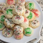 These lemon ricotta cookies are a citrus-studded Italian treat! They're light, fluffy and full of Christmas cheer - perfect for cookie exchanges & holiday parties.