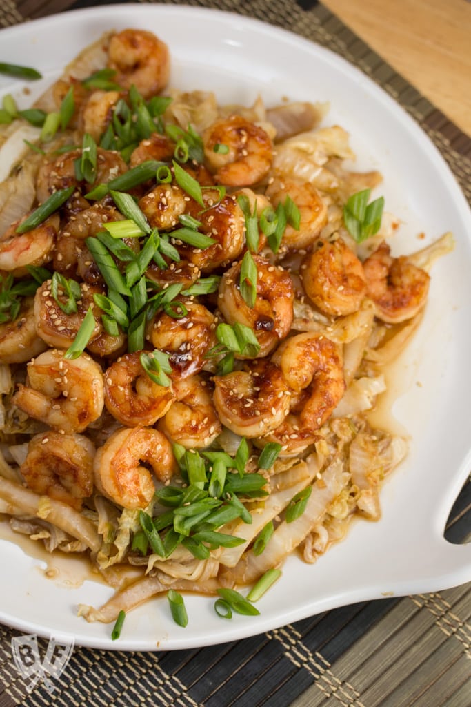 Spicy Shrimp + Napa Cabbage StirFry Quick, Easy, + LowCarb