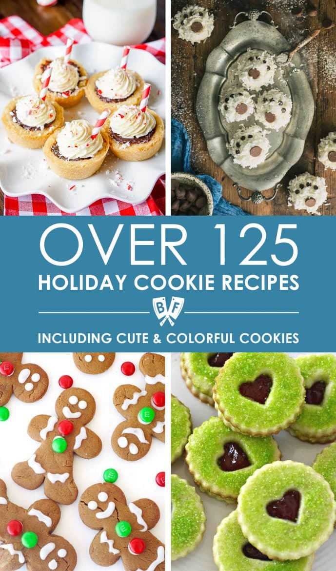 This epic holiday cookie recipe roundup contains over 125 favorite Christmas and holiday cookie recipes across 7 different categories to make your holiday baking and cookie swap parties so much easier!
