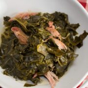 A dish of collard greens.