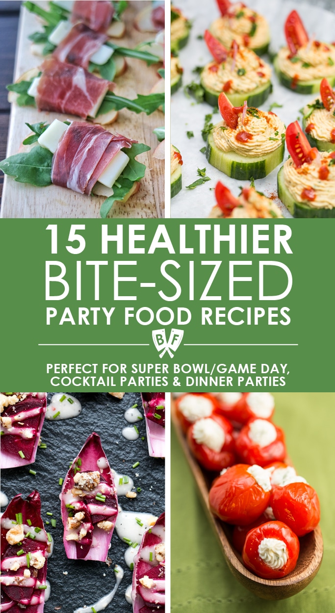 Assortment of 4 healthier appetizer food options.