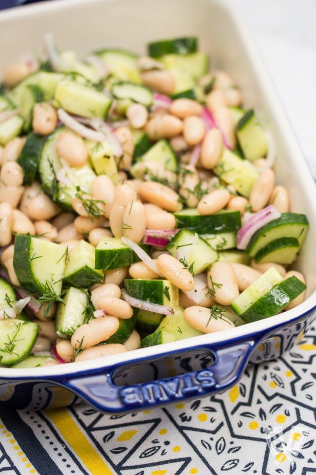 Cucumber & Cannellini Bean Salad with Dill An Easy, NoCook Side Dish!