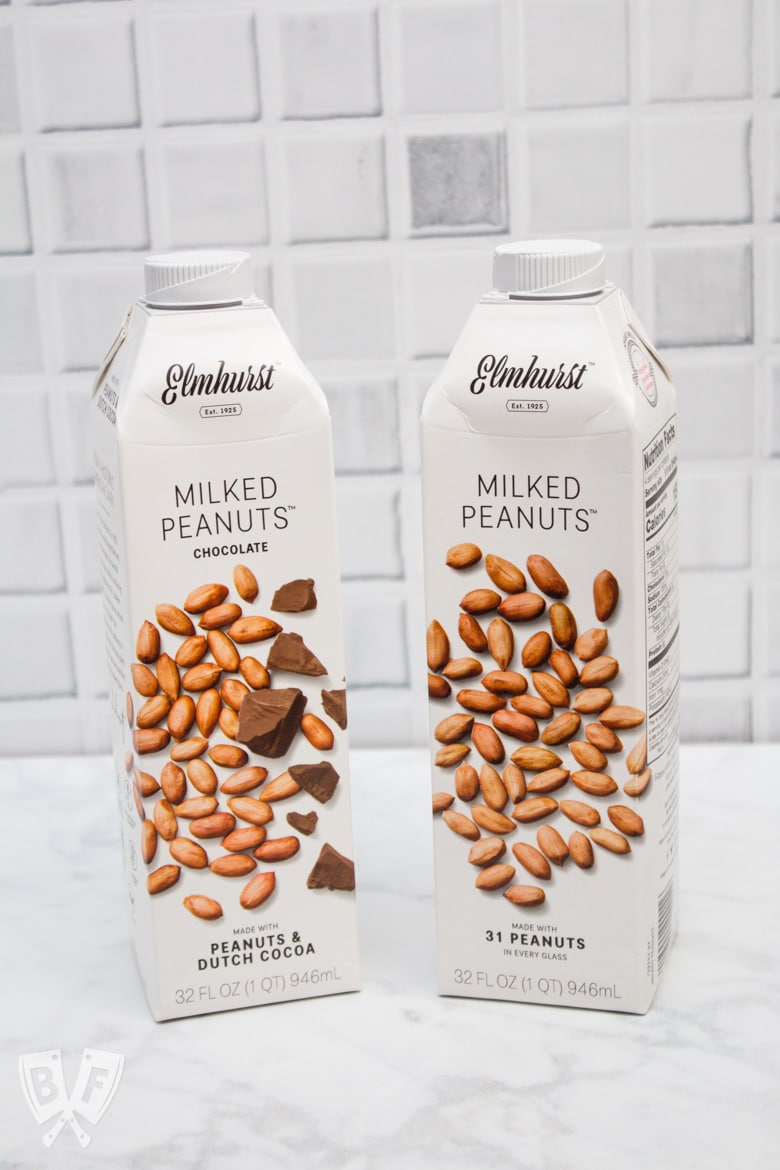 2 cartons of milked peanuts - one regular and one chocolate.