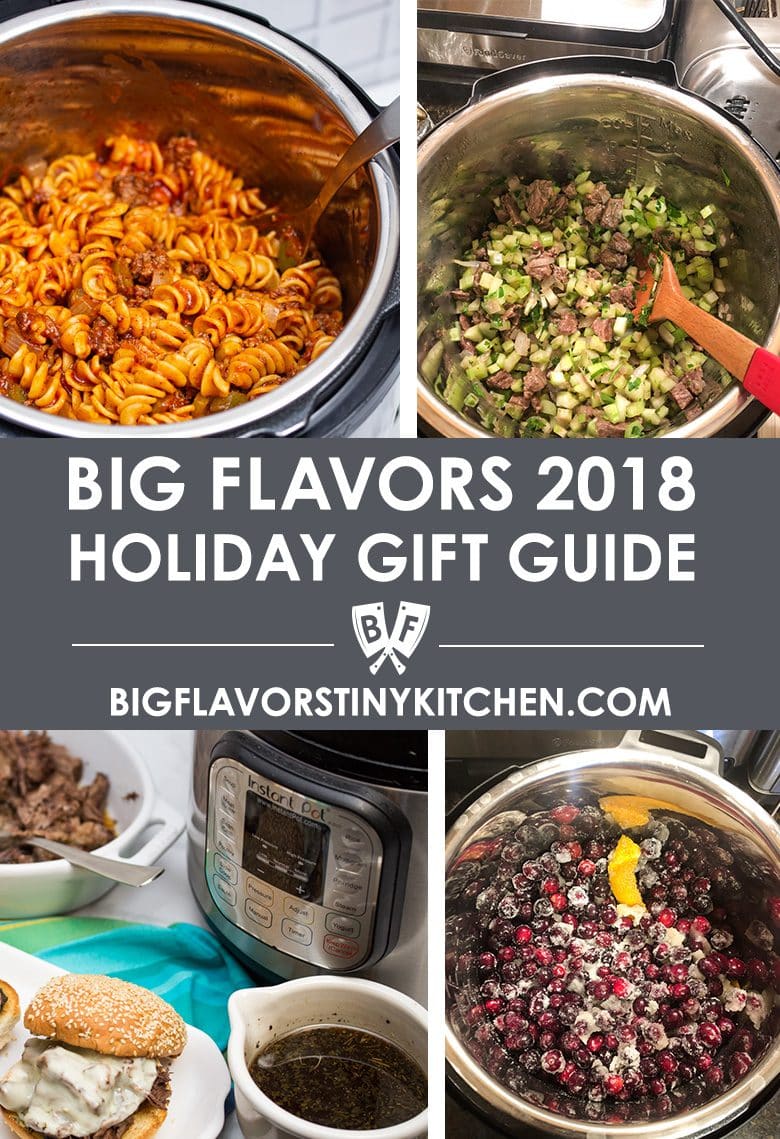 Collage of Instant Pot recipe images for holiday gift guide.