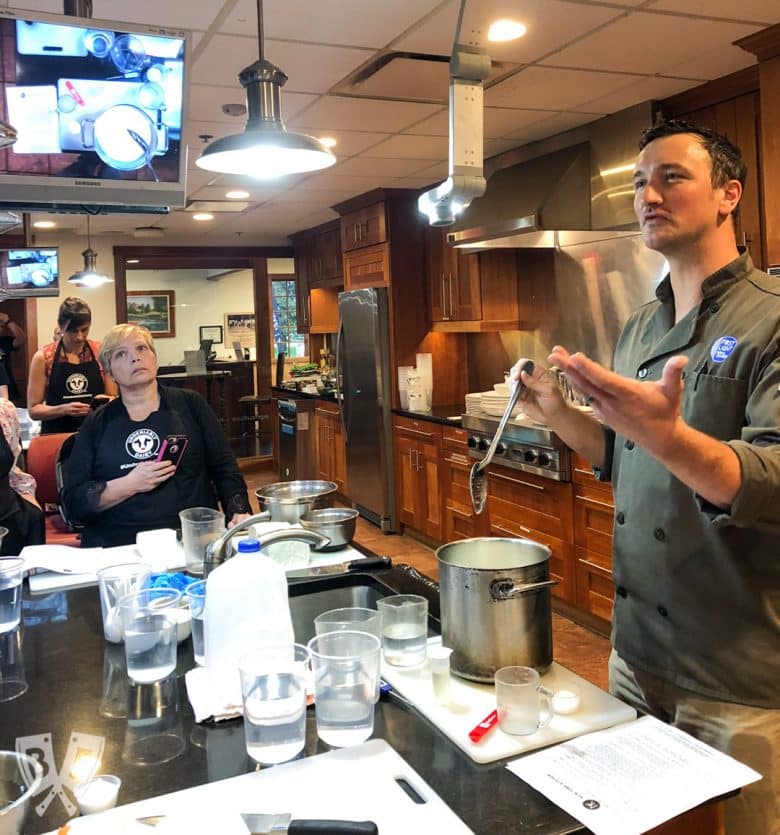 Cheesemaking demonstration at New York Kitchen.