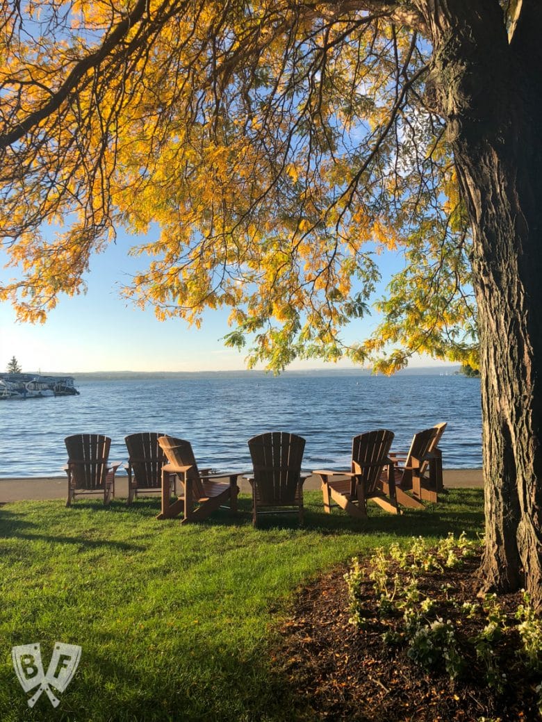 View of Canandaigua Lake in the Finger Lakes region of New York.