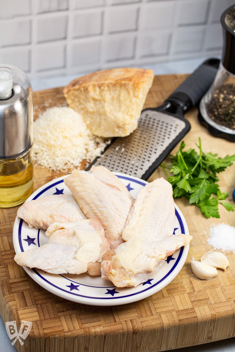 Ingredients for Air Fryer Garlic Parmesan Chicken Wings