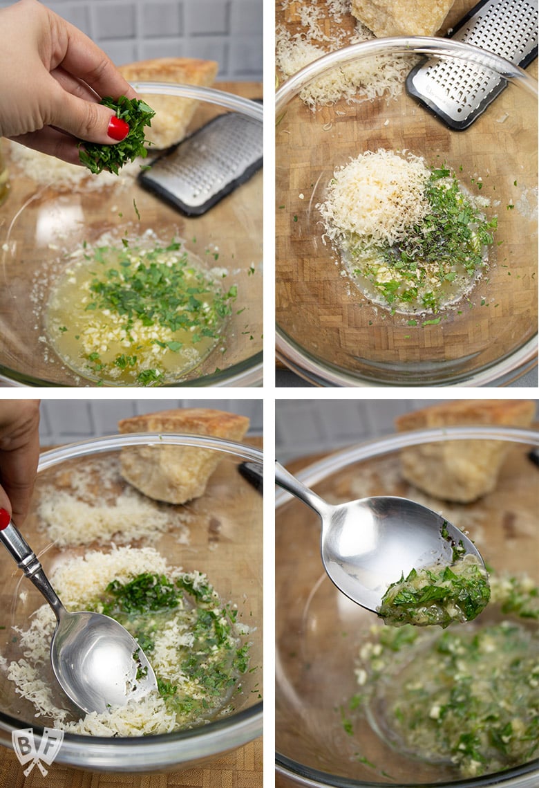 Steps for making sauce for Air Fryer Garlic Parmesan Chicken Wings