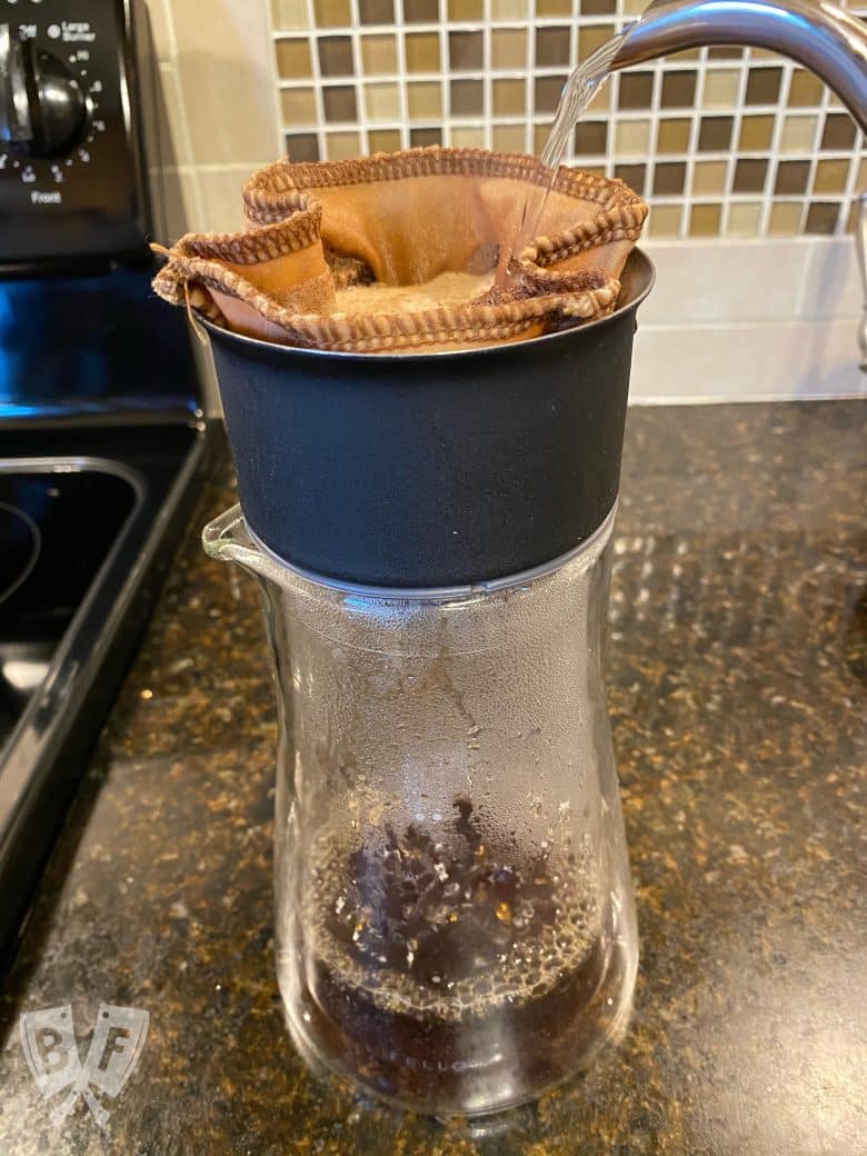 Pourover coffee home setup