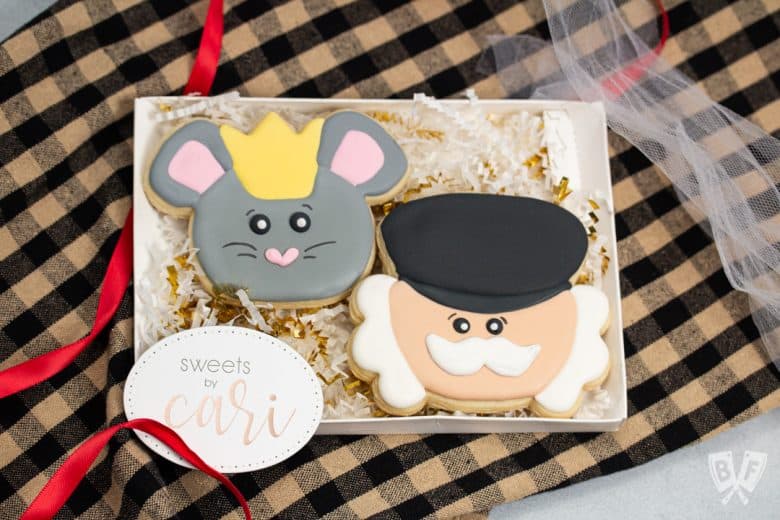 Handmade mouse and nutcracker cookies