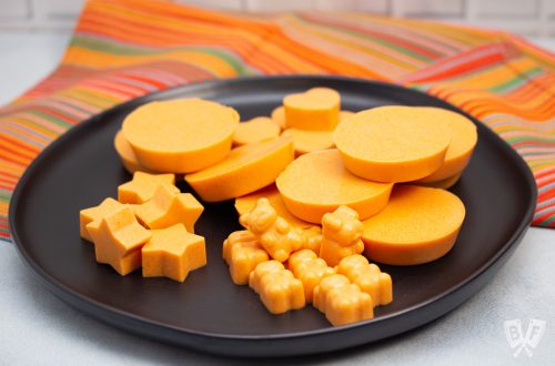 Plate with various shapes of Tangerine Coconut Jelly