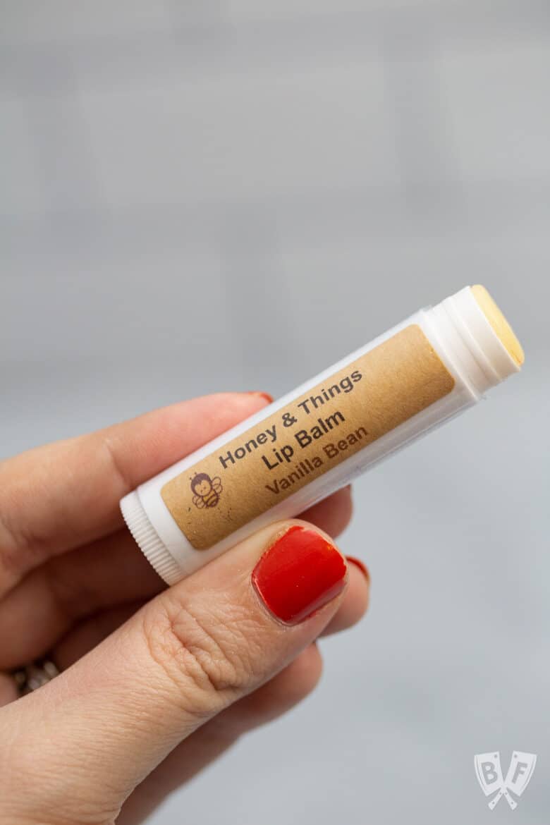 Vanilla Bean lip balm from Honey & Things.