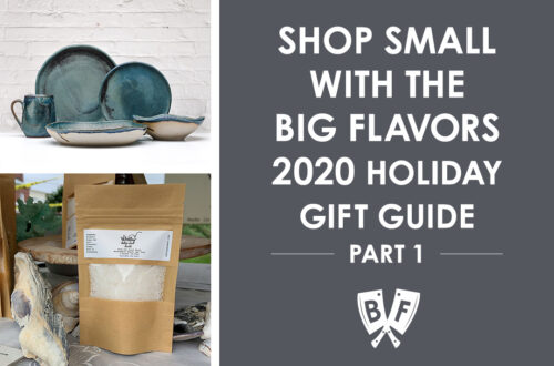 Ceramic dishes and hand made sea salt are small businesses as part of the Big Flavors 2020 shop small gift guide.