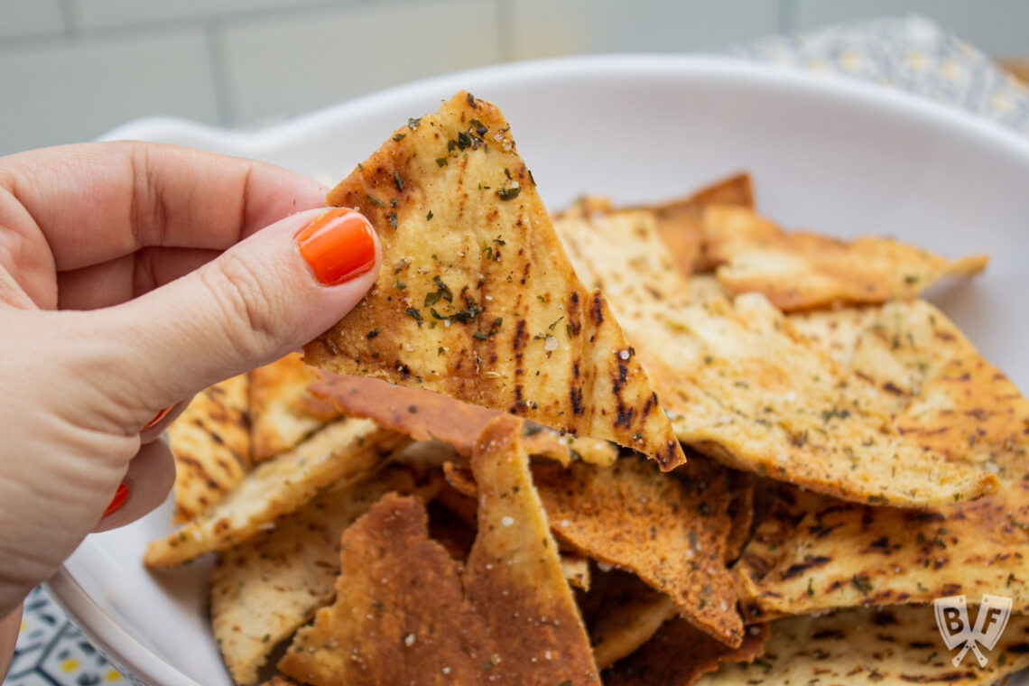 Homemade Seasoned Pita Chips Easy, Baked, 5Ingredient Recipe