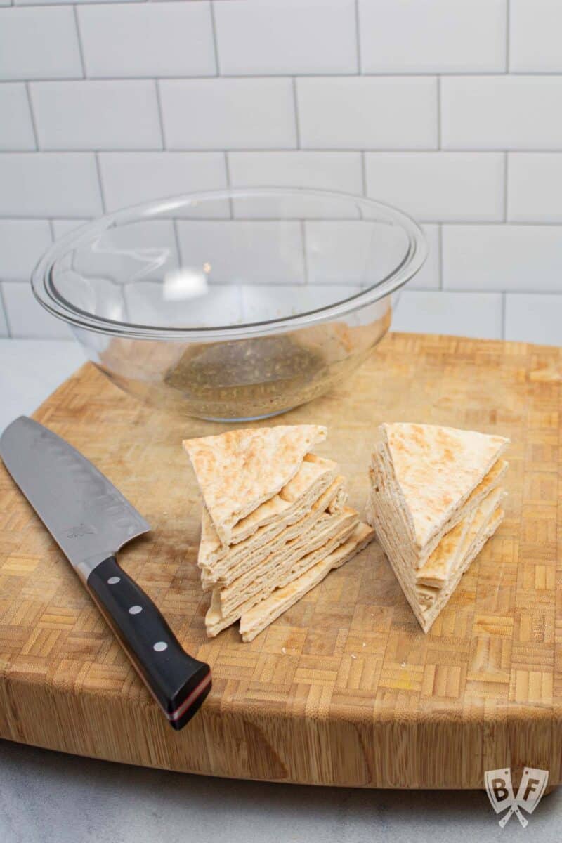 Homemade Seasoned Pita Chips Easy, Baked, 5Ingredient Recipe
