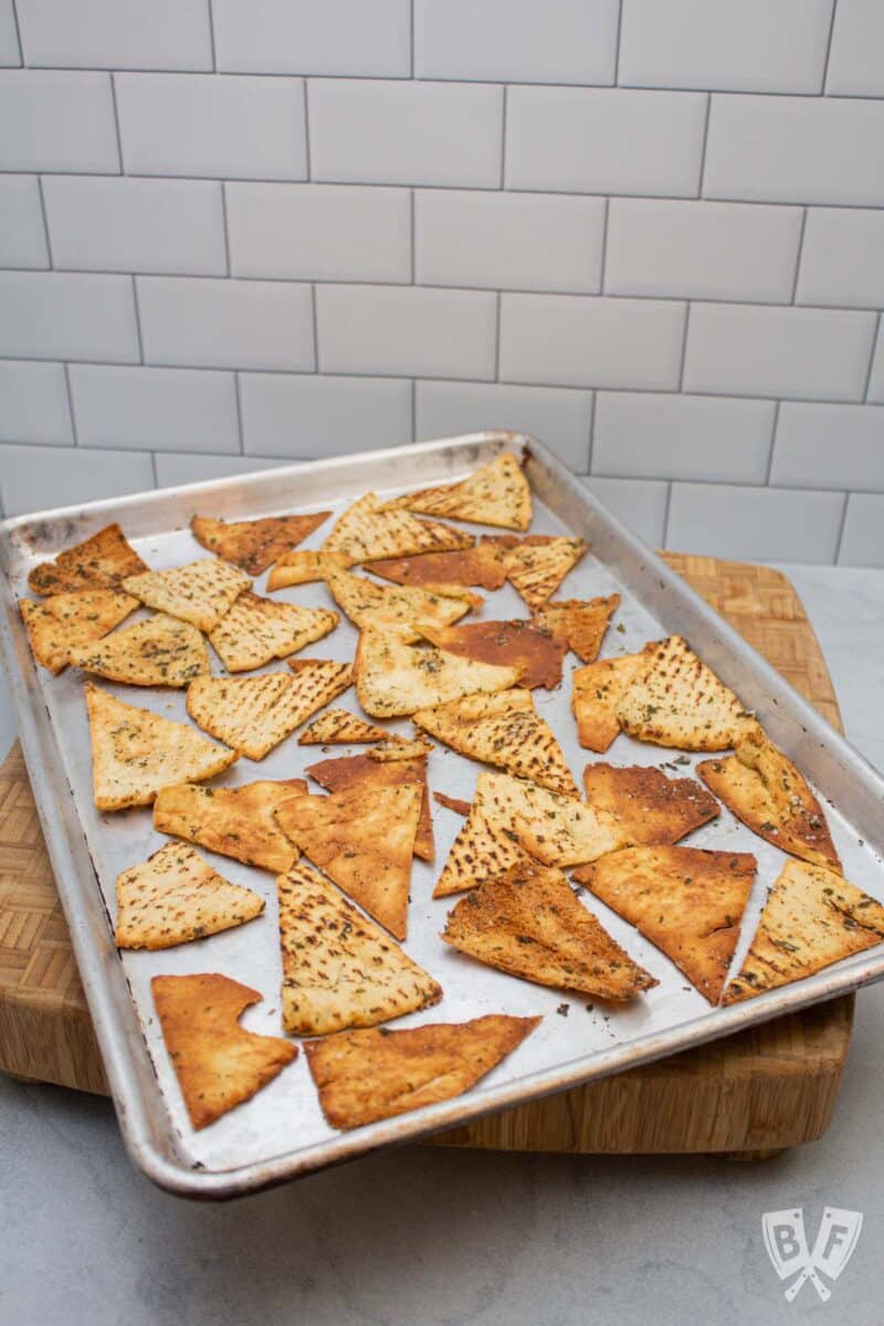 Homemade Seasoned Pita Chips Easy, Baked, 5Ingredient Recipe