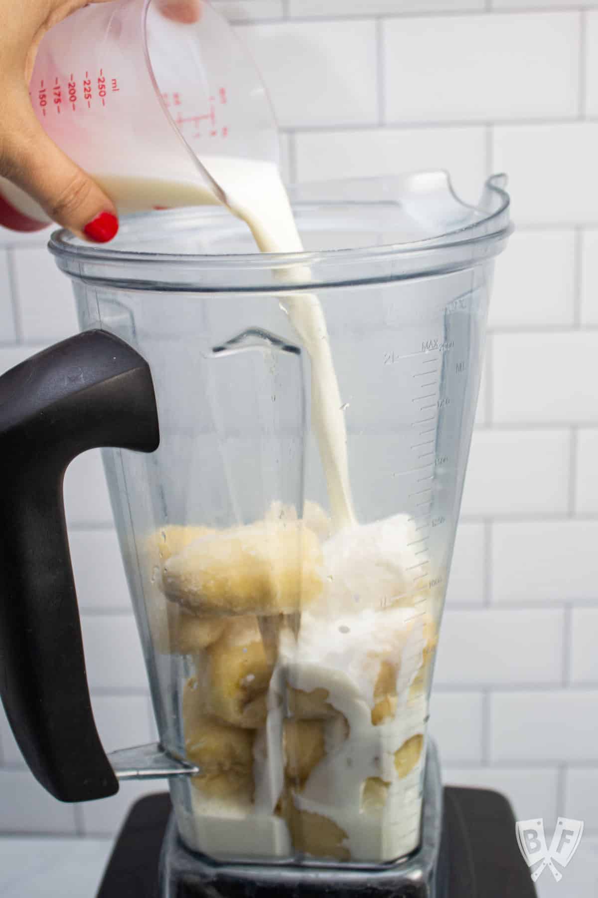 Peanut Butter Banana Milkshake with Bacon (without Ice Cream!)