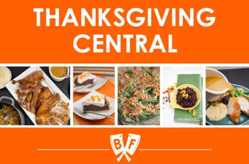 Collage of Thanksgiving recipe images with text that reads, "Thanksgiving Central".