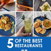 Collage of images with text that reads 5 of the BEST Restaurants in Ocean City, Maryland Part One.